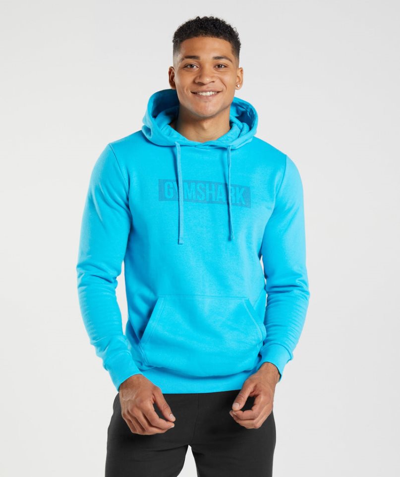 Bluzy Z Kapturem Gymshark Block Męskie Turkusowe | PL 395MCJ